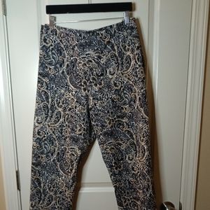 Modern Spin on  Preppy Paisley Print Pants